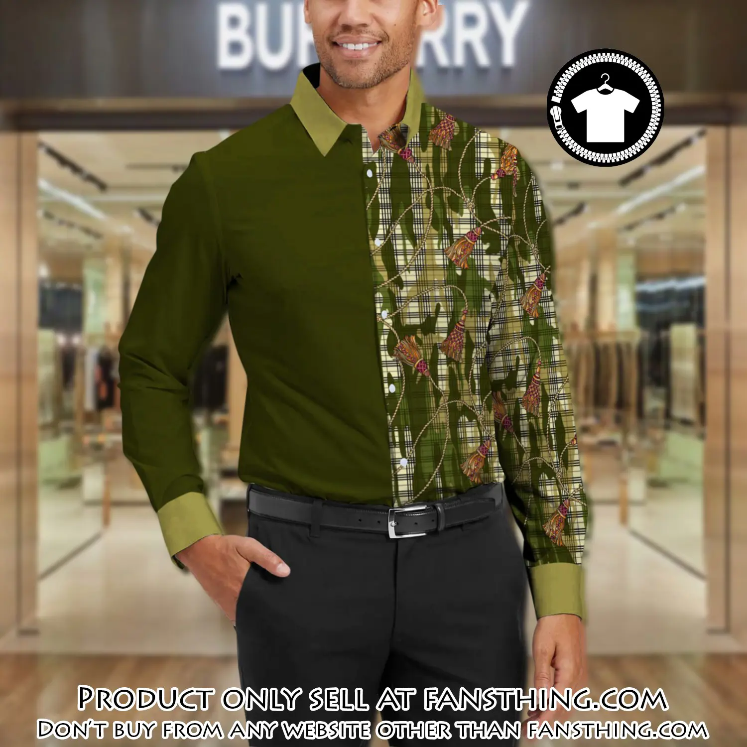 Burberry long sleeves button down shirt for elegant men lsb1008 fst0458258